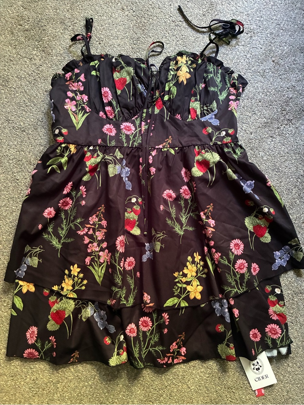 NWT Cider Strawberry Floral Dress (2XL)